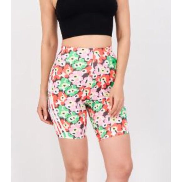 NWT adidas X marimekko Multicolor Bike Cycling Athletic Shorts Size 1X - Picture 1 of 6
